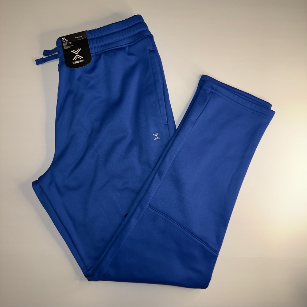 Xersion Youth Boy’s Quick-Dri Blue Joggers Tapered Fit | Size XL 18/20